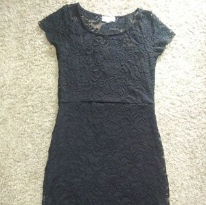 Lacy little black dress with lace back size small